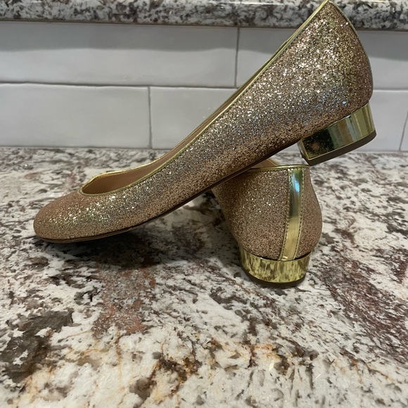 J.Crew gold glitter ballet flats - Picture 2 of 2